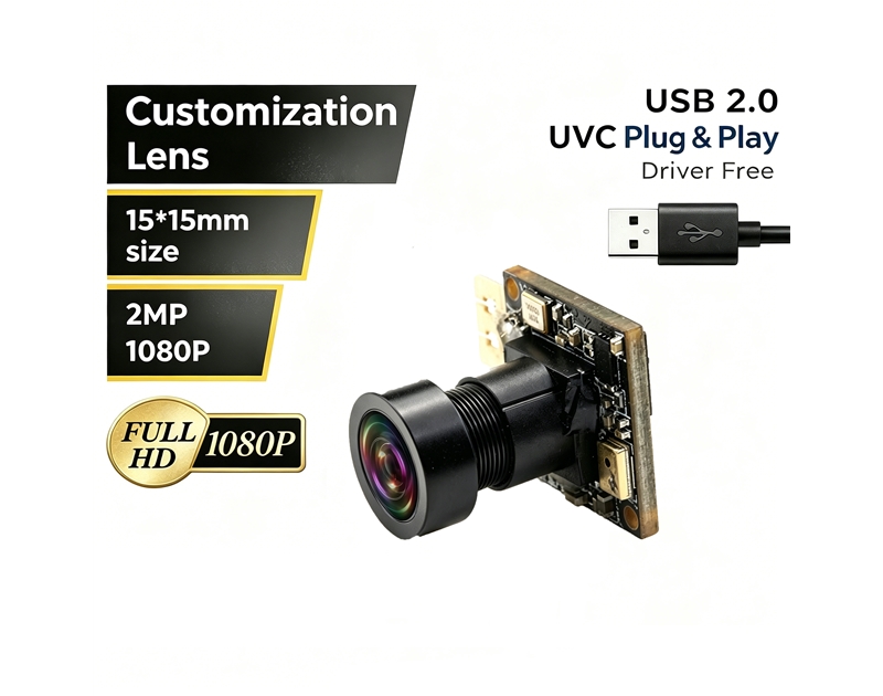 1080P Mini USB Camera Module 15x15mm Ultra Small Size 160 Degree with Mic F37P Sensor for Hidden Embedded
