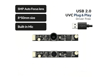 5MP Auto Focus Ultra Slim USB Camera Module 50x8mm Narrow Strip Board OV5640 Sensor for Laptop Scanner and ATM Embedded Vision