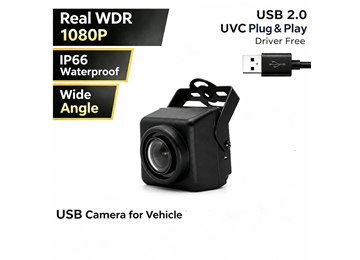 1080P USB Type-C Industrial Camera WDR IP66 Waterproof Wtih MIC IR-CUT 160degree Wide Angle for Truck Bus and Commercial Vehicle